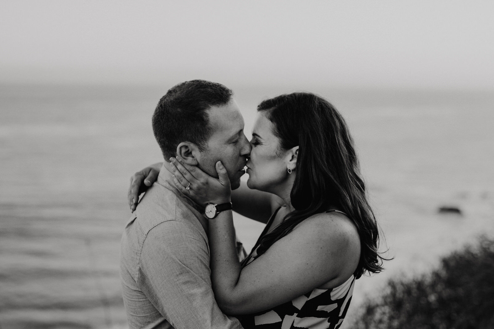 Romantic, unposed engagement photo | Malibu wedding photographer | El Matador Beach | fun, nontraditional wedding photos by California Elopement Photographer Planner Kept Record | www.keptrecord.com