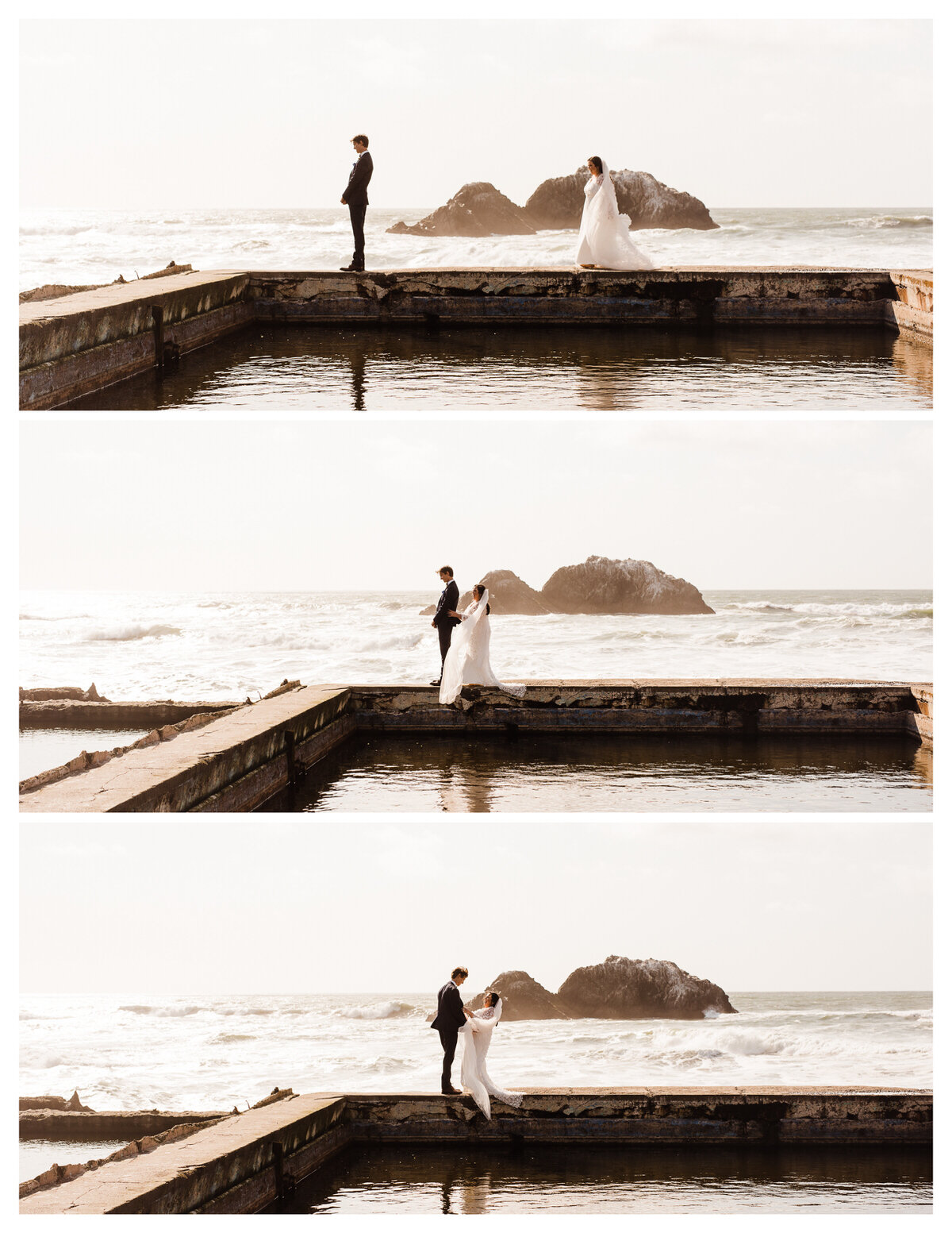 Sutro Baths First Look in San Francisco Elopement - photo by Kept Record | www.keptrecord.com