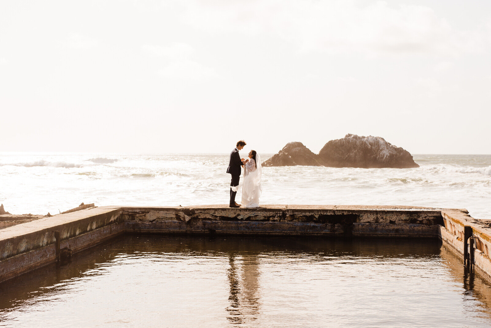 First Look at historic Sutro Baths in SF Elopement - photo by Kept Record | www.keptrecord.com