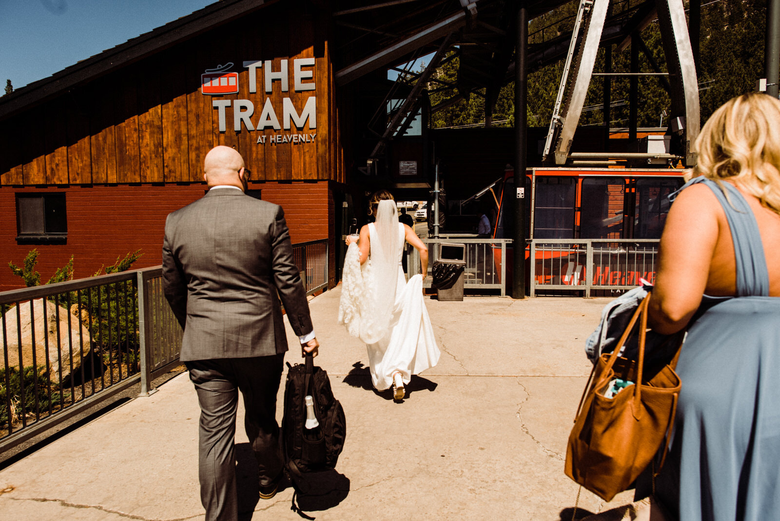 Lake Tahoe Bride boards Tram to Heavenly Ski Resort Wedding | Kept Record | www.keptrecord.com