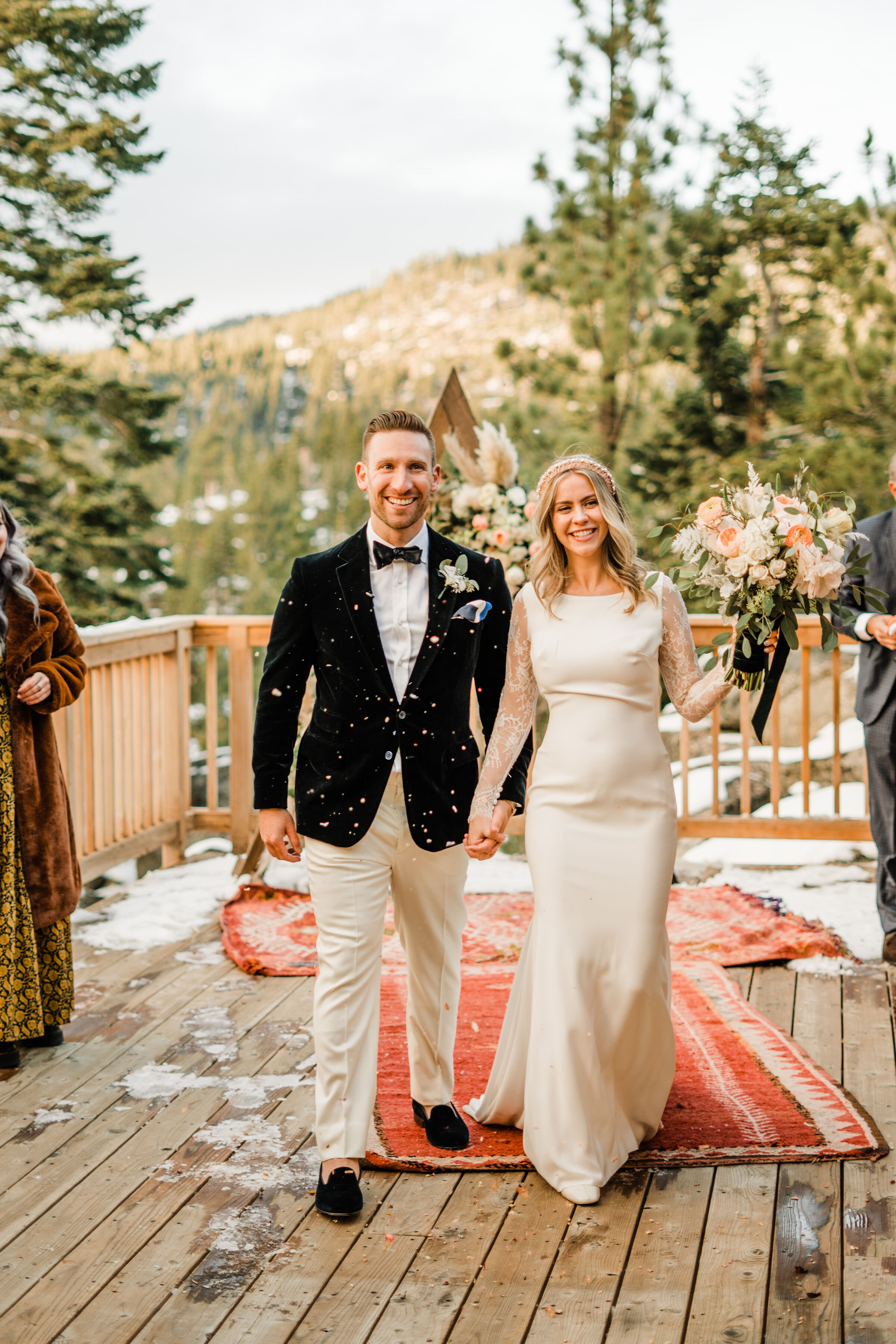 Katie in a Pronovias Chic Wedding Dress in Lake Tahoe