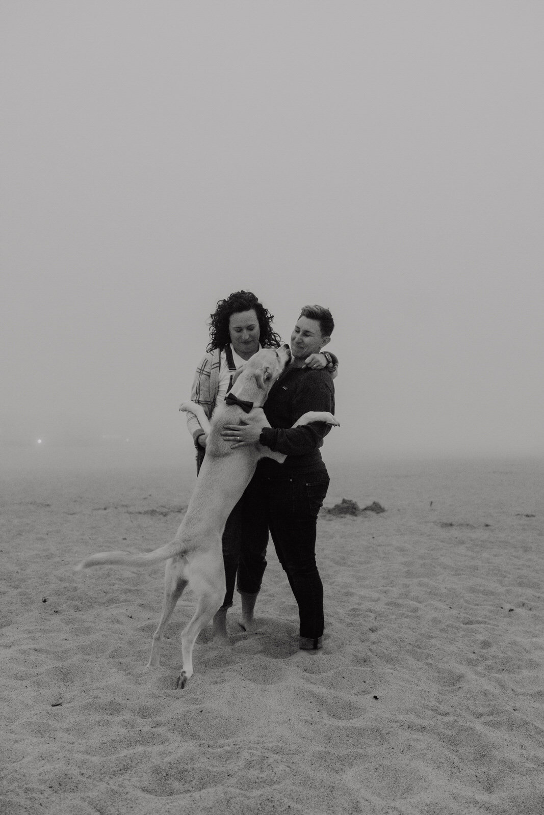 Ventura-Beach-Engagement-Shoot-Couple-Women-with-Dog-on-Hollywood-Beach (26).jpg