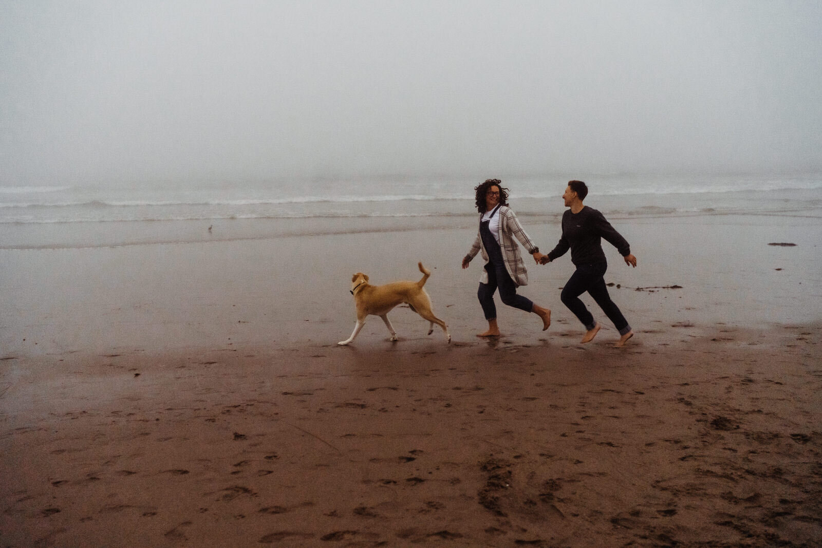 Ventura-Beach-Engagement-Shoot-Couple-Women-with-Dog-on-Hollywood-Beach (28).jpg