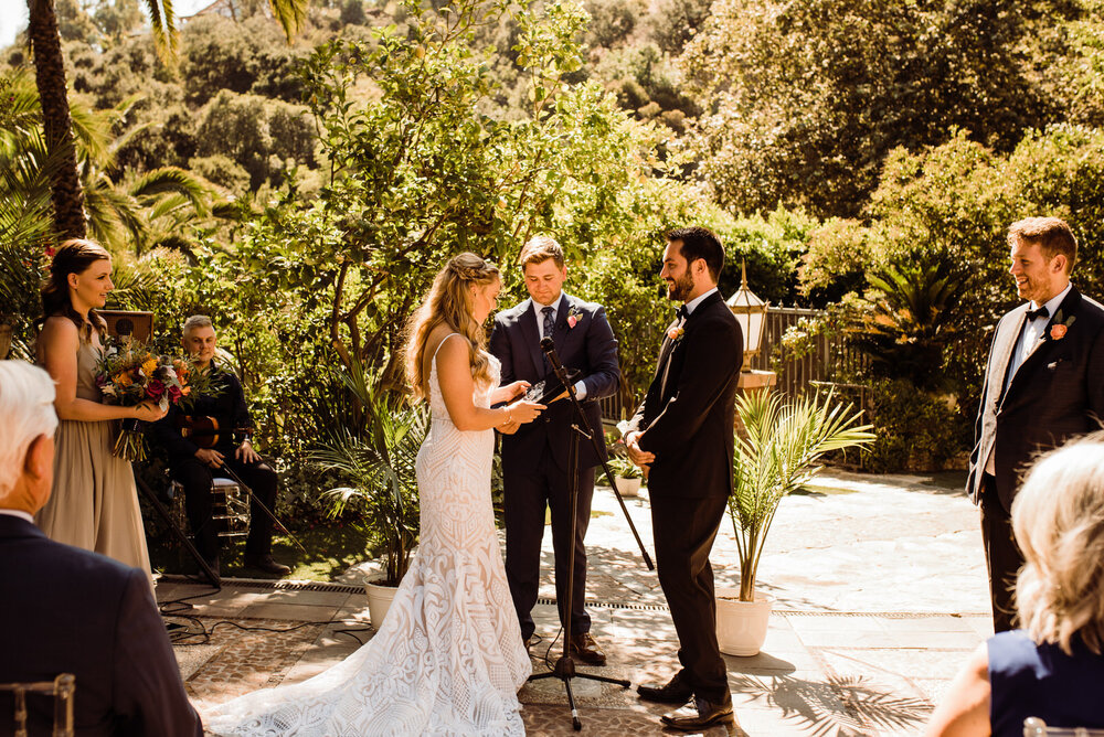 Romantic Ceremony at Southern California Garden Wedding Venue - The Houdini Estate | Photos by Kept Record | www.keptrecord.com