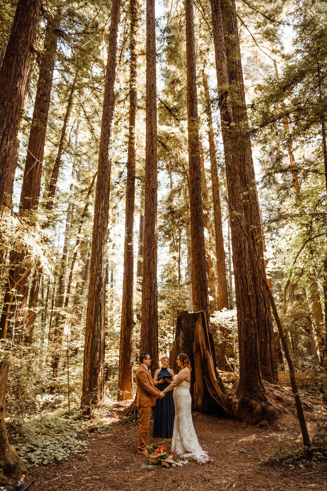 Intimate Santa Cruz Redwoods Elopement Ceremony - Photo by Kept Record