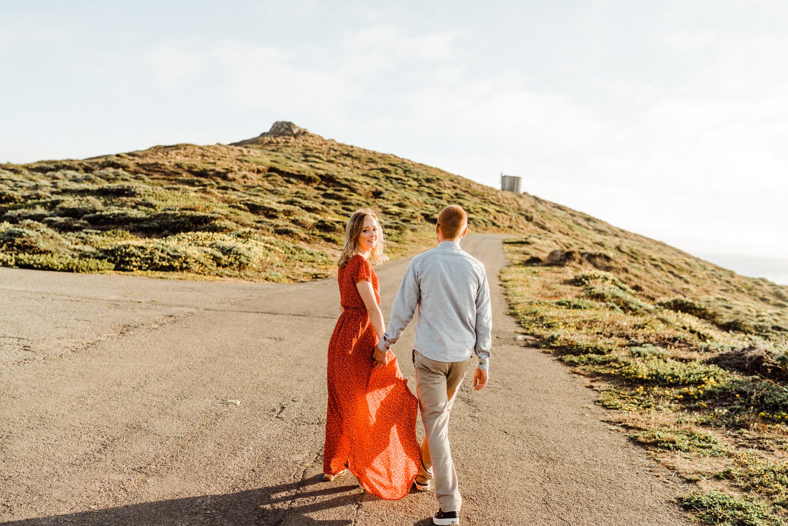 Ireland-inspired Point Reyes engagement | Engagement Outfits | Windy, romantic, adventurous photos | Kept Record | www.keptrecord.com