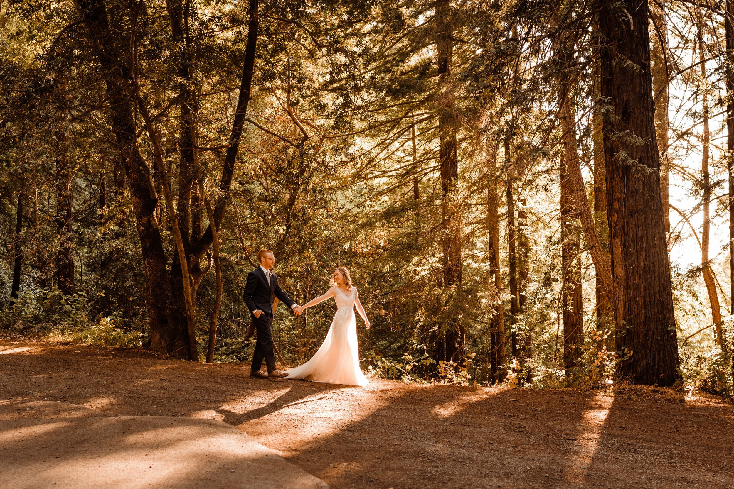 Wedding-in-the-Woods-Bride-and-Groom-Sunlit-Pictures-Beneath-Redwood-Forest (24).jpg