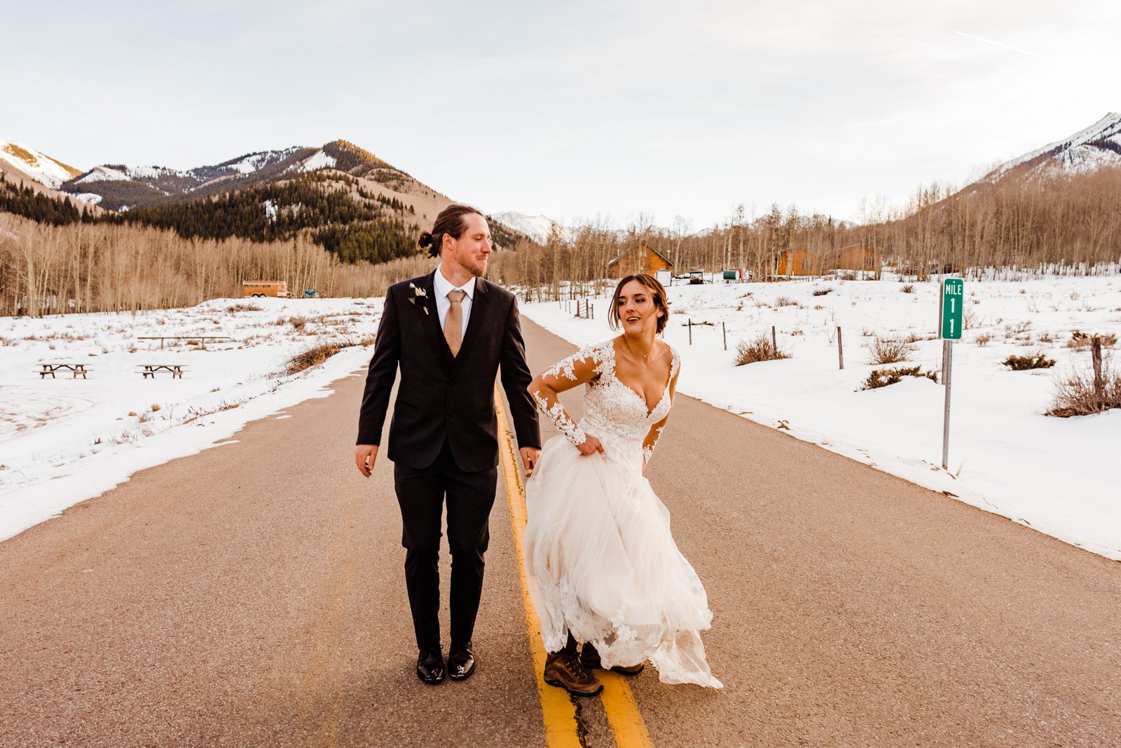 Fun, Playful Wedding Portraits after Aspen Elopement Ceremony | Colorado Wedding Photographer | keptrecord.com