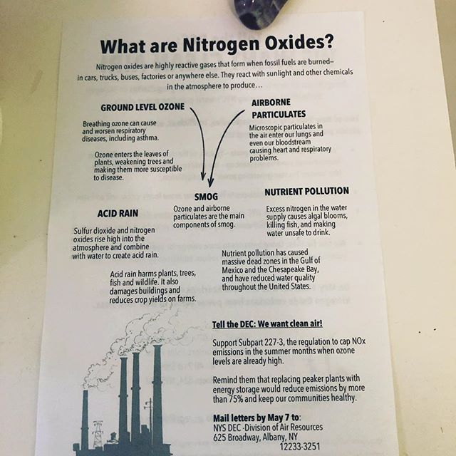 Hey Queens! Pardon my lousy photo skills, but I gotta share about some important New York climate stuff: there&rsquo;s a hearing on Tuesday May 14 at 11am to discuss capping nitrogen oxide emissions from power plants in New York State. This is a very