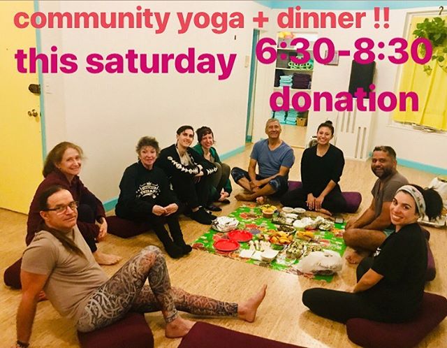 Come hang out with us @secondstorymovement and celebrate mother&rsquo;s day weekend with yoga + a vegetarian dinner!Sharib Khan teaches a passionate Iyengar style class and brings food from different venues in Jackson Heights. You know we got the goo