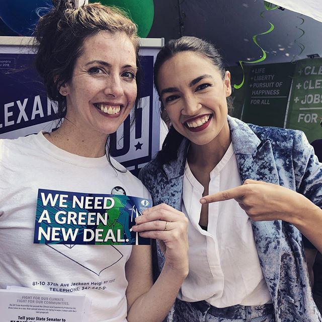 Table neighbors at #queenspride #sierraclub #ccpa #greennewdeal #aoc #jacksonheights