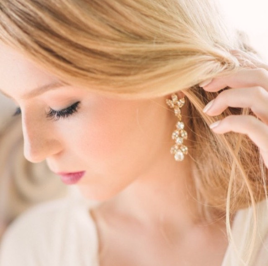 large crystal fancy earrings