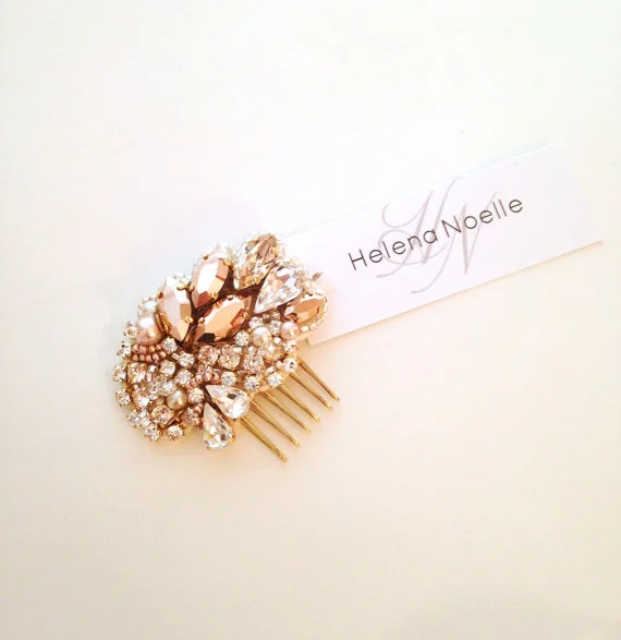 handmade bridal hair comb