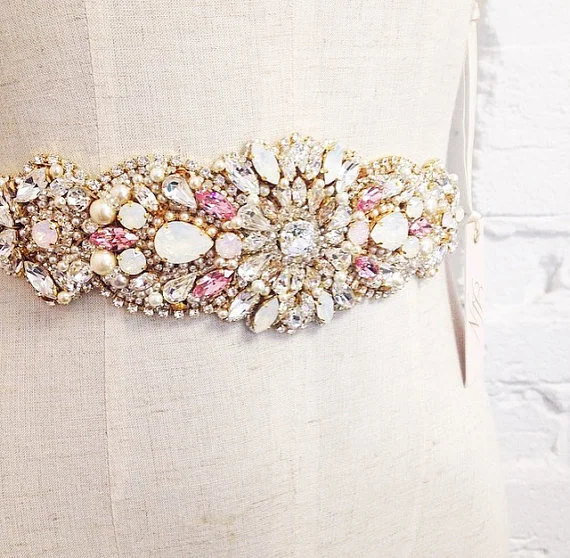 crystal bridal belt