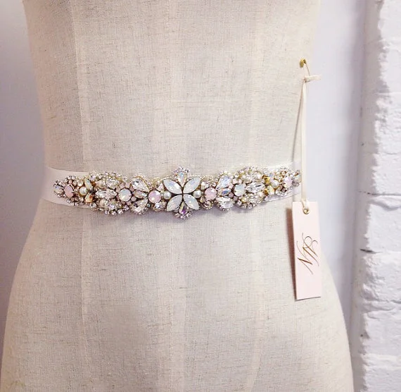 crystal bridal sash