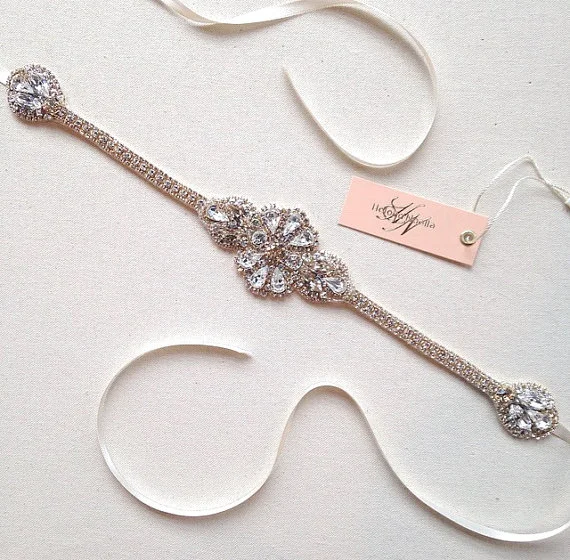 art deco bridal belt