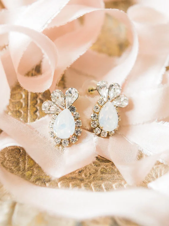 bridal earrings gold
