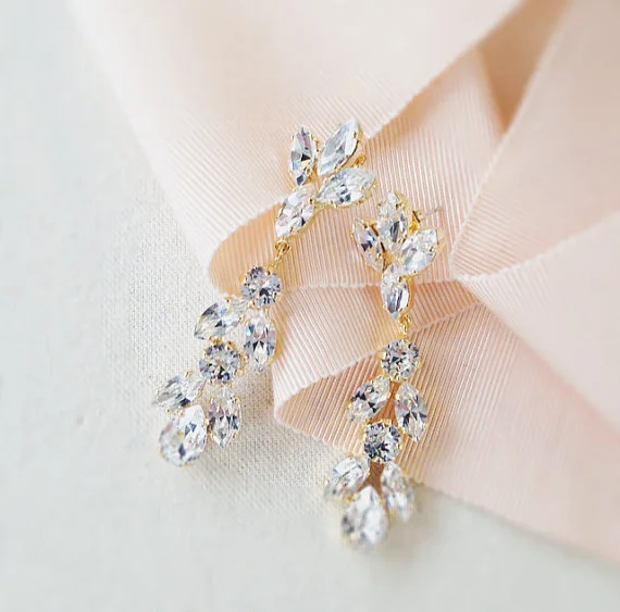 crystal bridal chandelier earrings