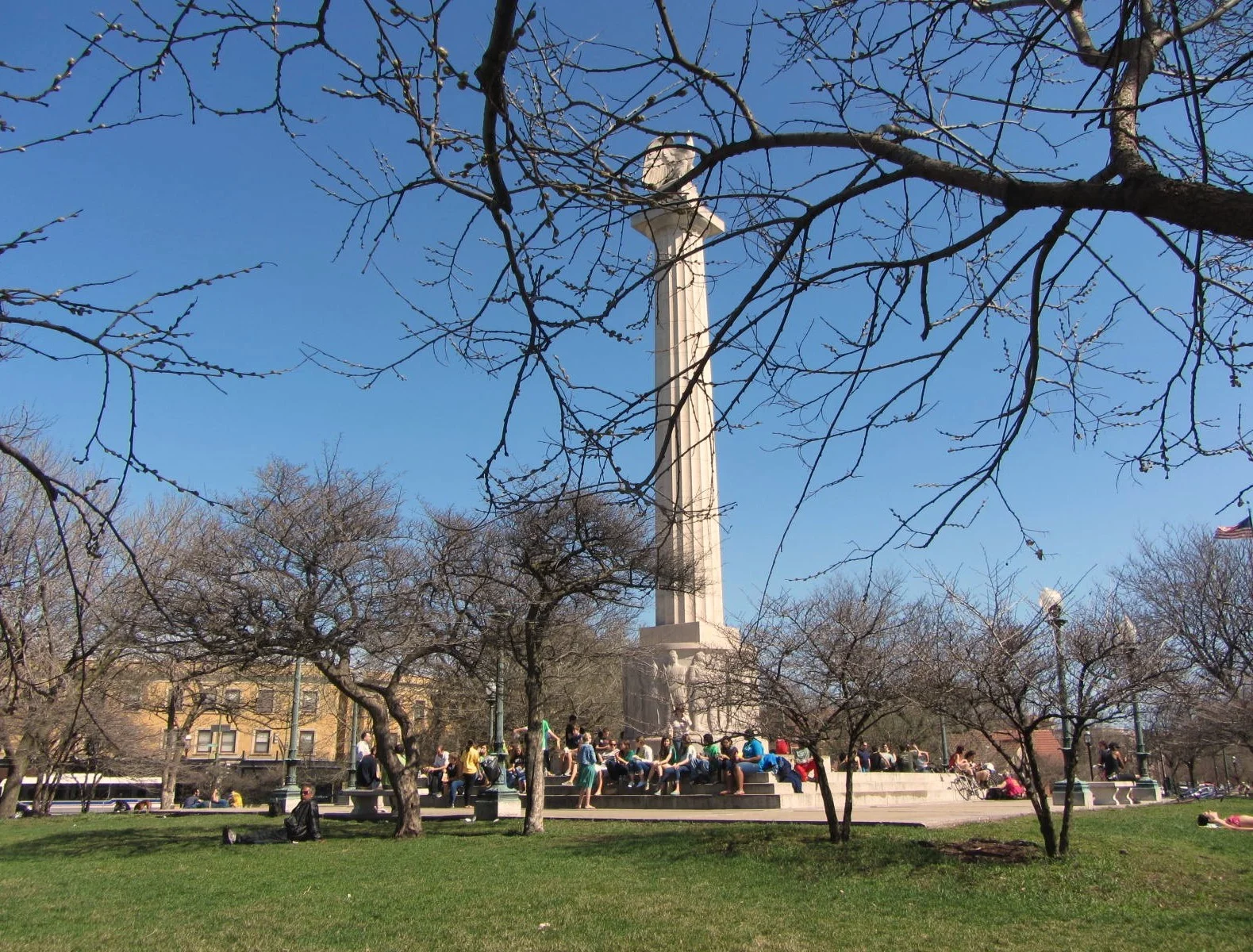 The Logan Square monument is also known as Illinois' centennial monument.