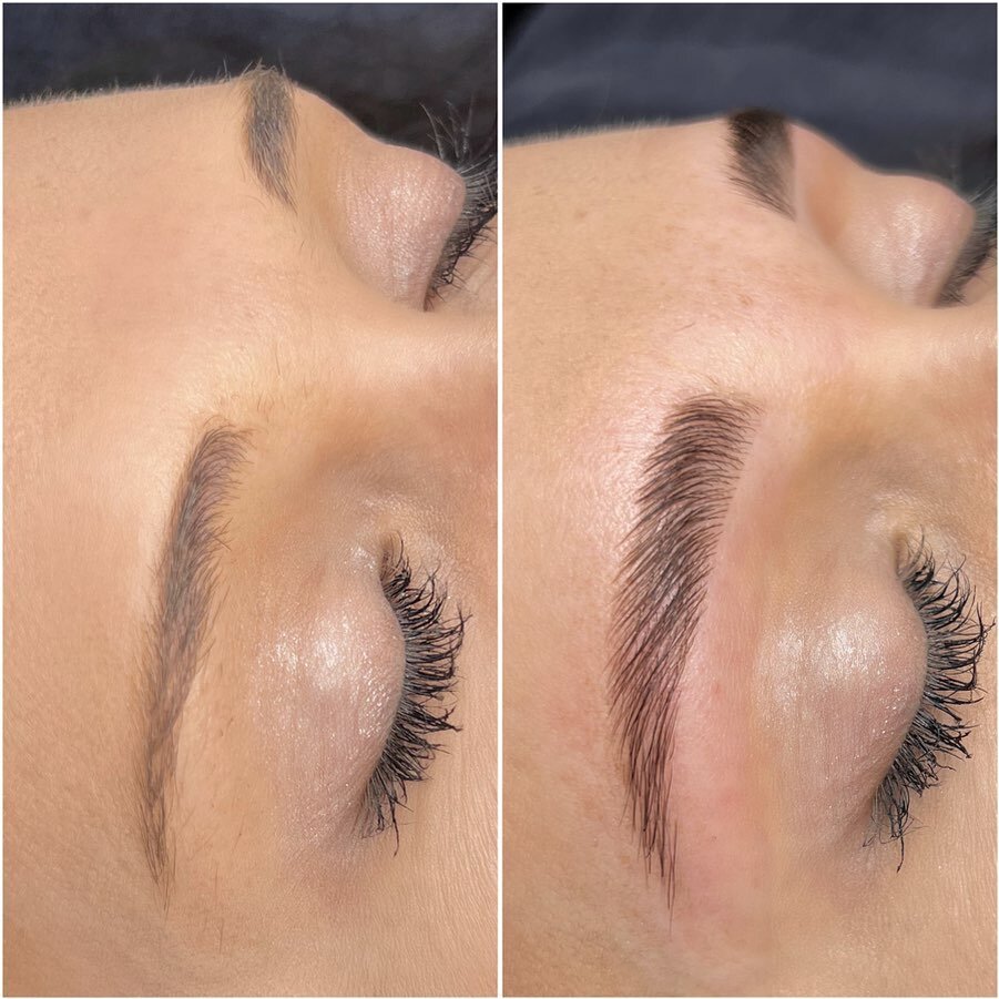 ✨BROW LAMINATION ✨ the best thing since sliced bread 👏🏻 Relaxes the natural brow hair and allows the brows to be brushed in a way that will make them appear fuller 🤩 lasts about 6 weeks! #thelashandbrowgal #thelashandbrowgalstudio