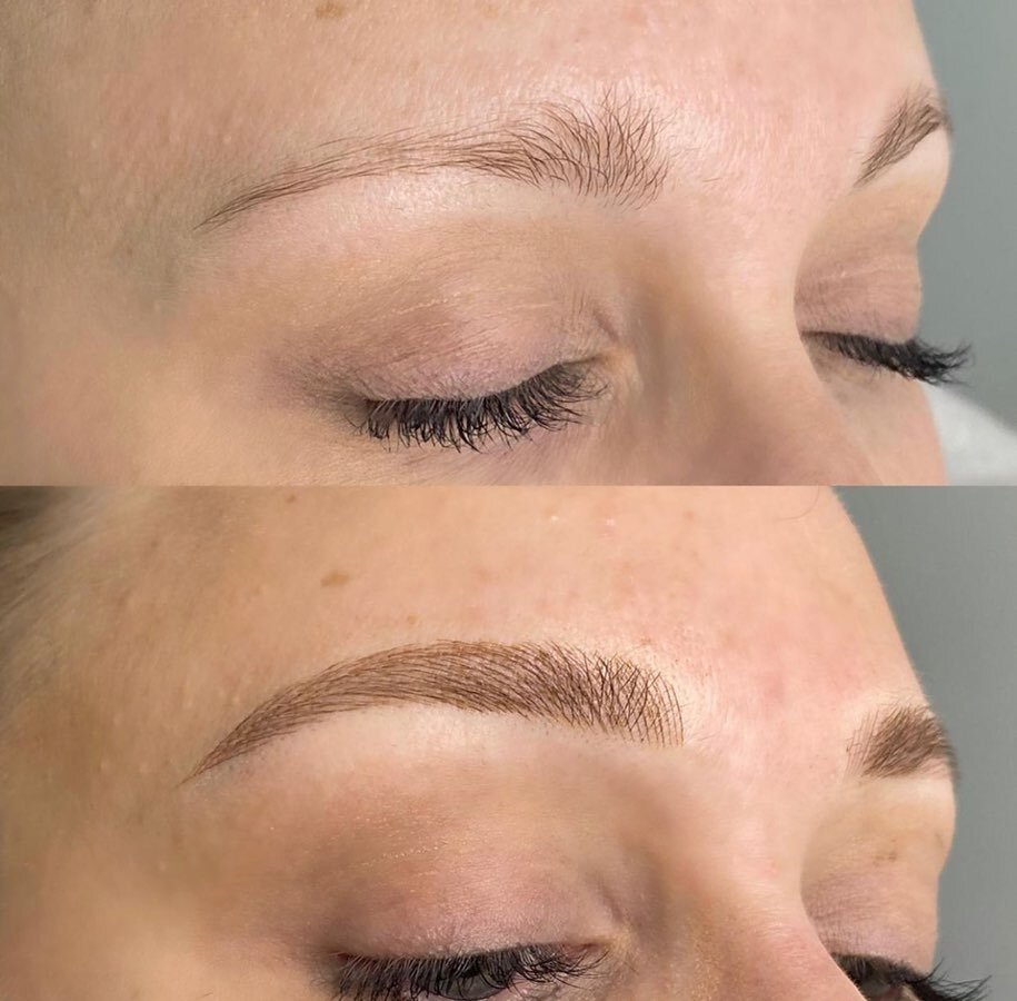 Loving these Microblading results by @bailey_lashandbrowgal! #thelashandbrowgal #thelashandbrowgalstudio