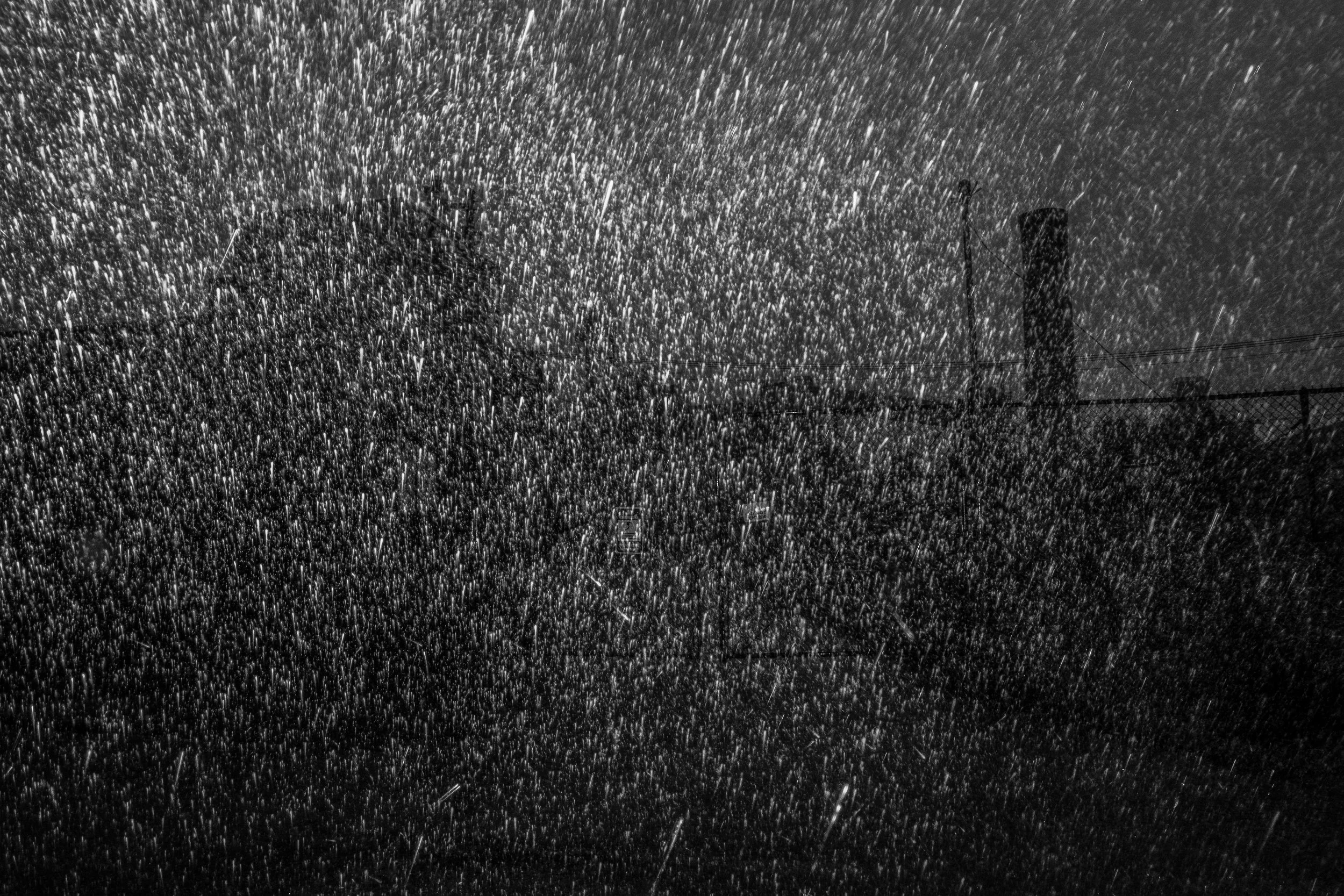 Heavy rains pound the now closed AP Greene Refractory complex in Mexico, Missouri on Sunday, Jun. 16, 2019.