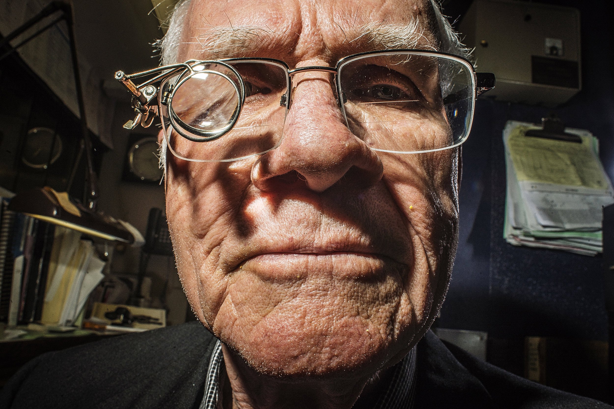  Iowa City Jeweler, Willa Dickens, poses for a portrait in his office on Thursday, Jan. 19, 2017. He's been working In the business for 75 years and says, "It's a challenge everyday with the beautiful and interesting things in the jewelry business. H