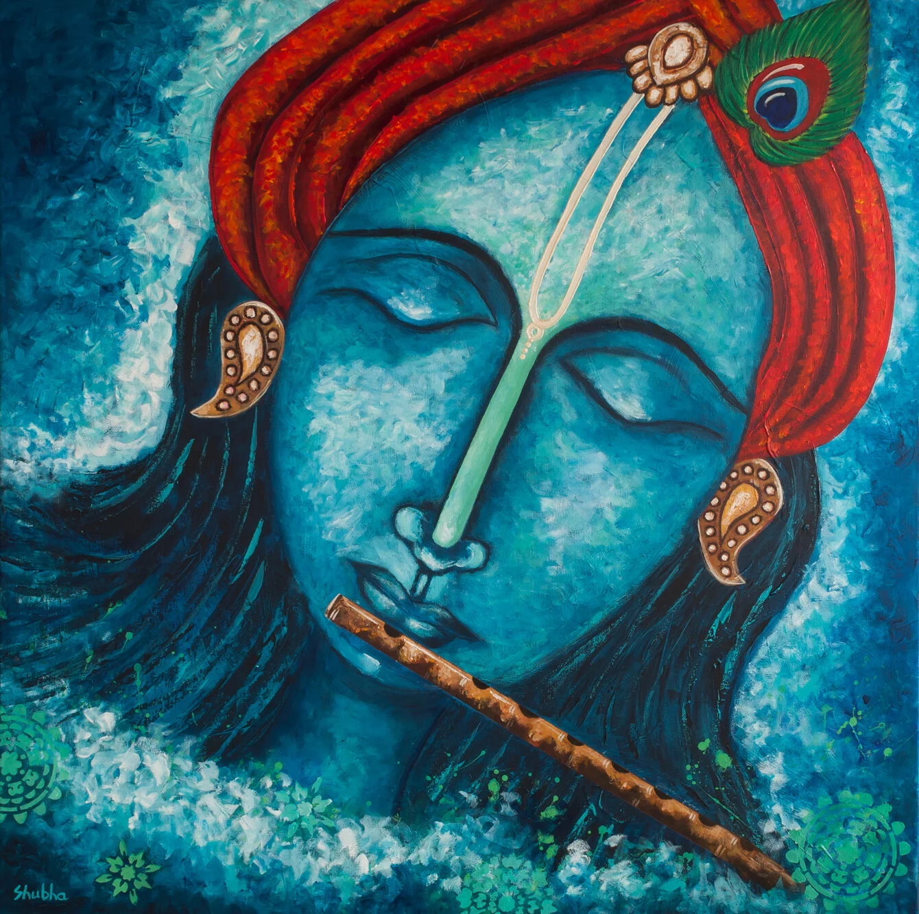Spiritual Bliss - Krishna - 30x30in