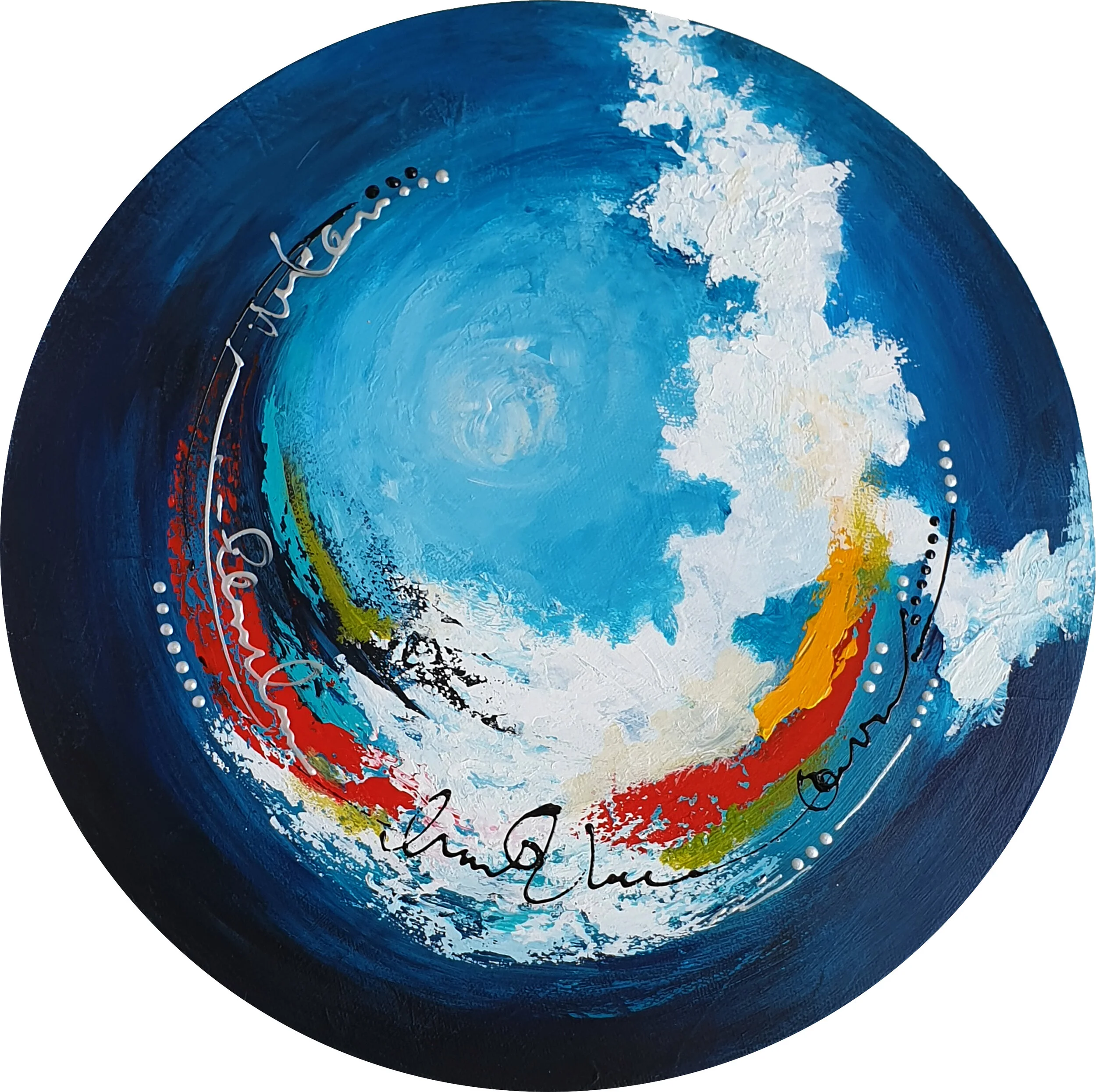 Pearls In The Ocean - 12in circle