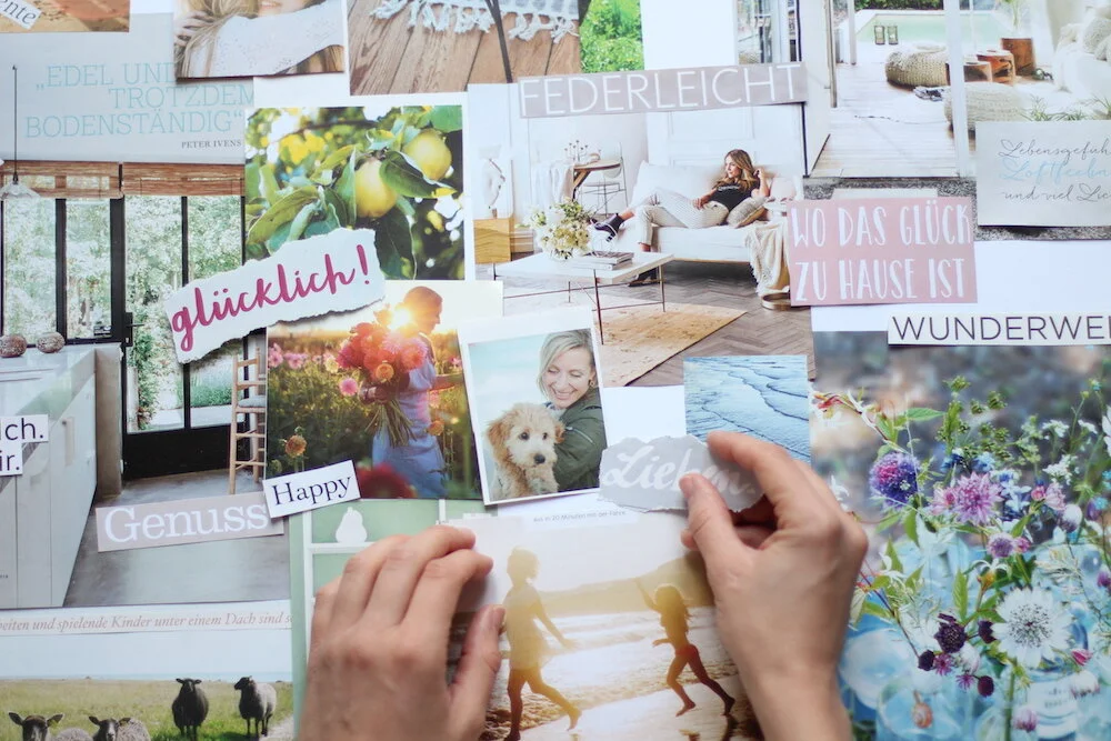 Wie Du Ein Visionboard Gestaltest Und Deine Ziele Visualisierst Theresa Kellner Create your own vision board complete with your personal goals and link lists. wie du ein visionboard gestaltest und