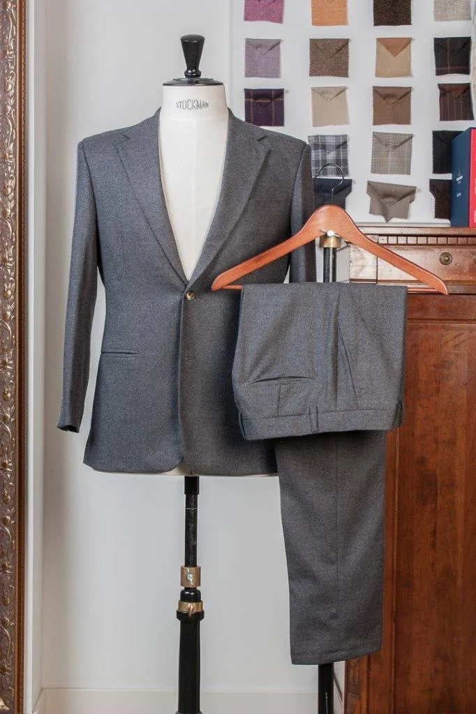 grey flannel blazer
