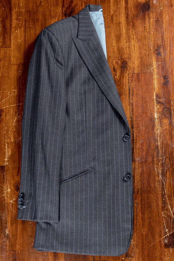 Bespoke Suit For Work Charcoal Slate Blue Pin Stripe Intercity Holland & Sherry 9730A 1.jpg