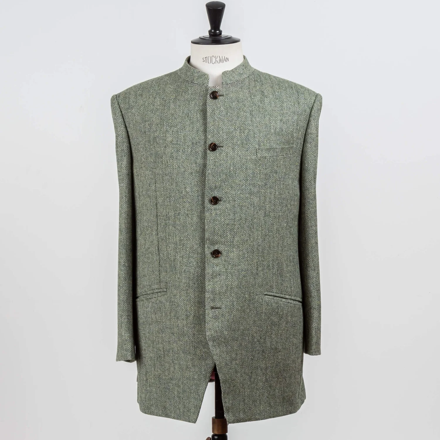 Tweed Coat Nehru Collar — De Oost Bespoke Tailoring