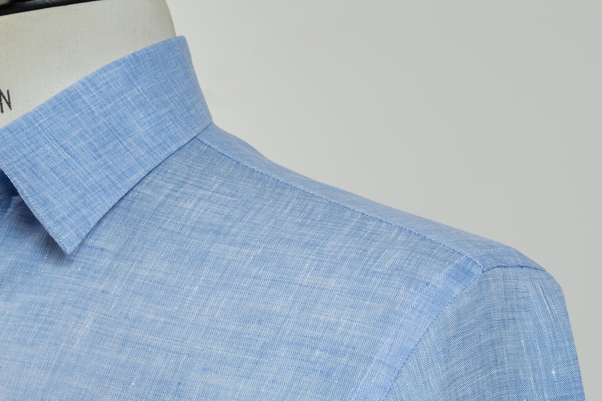 Bespoke Shirt Linen Blue