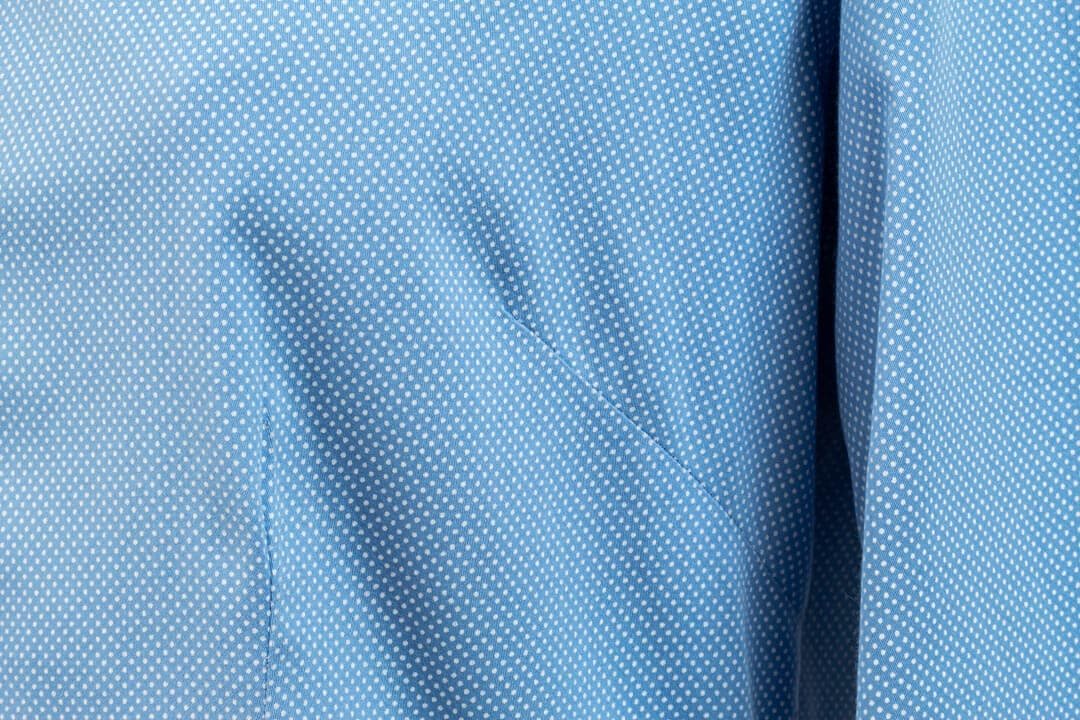 Ladies Blouse Blue Cotton Fancy Tailor Made
