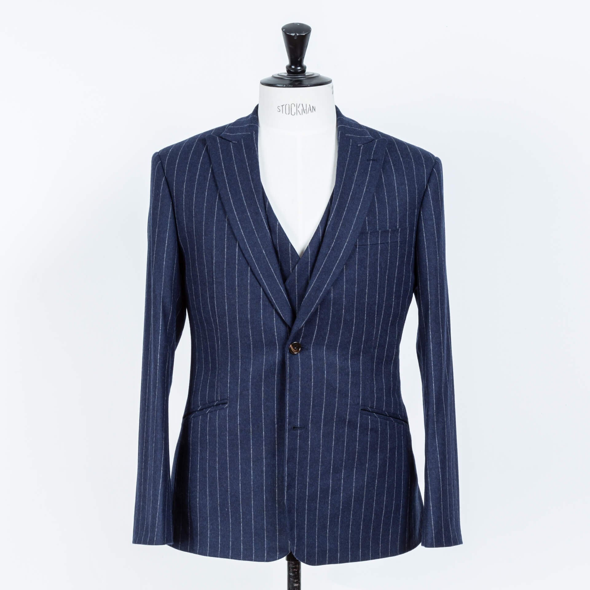 Flannel Chalk Stripe Suit With Asymmetric Waistcoat 1.jpeg