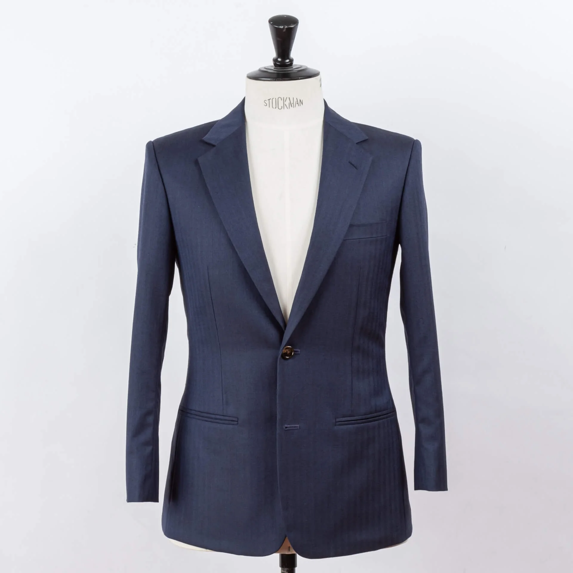 Navy Herringbone Suit