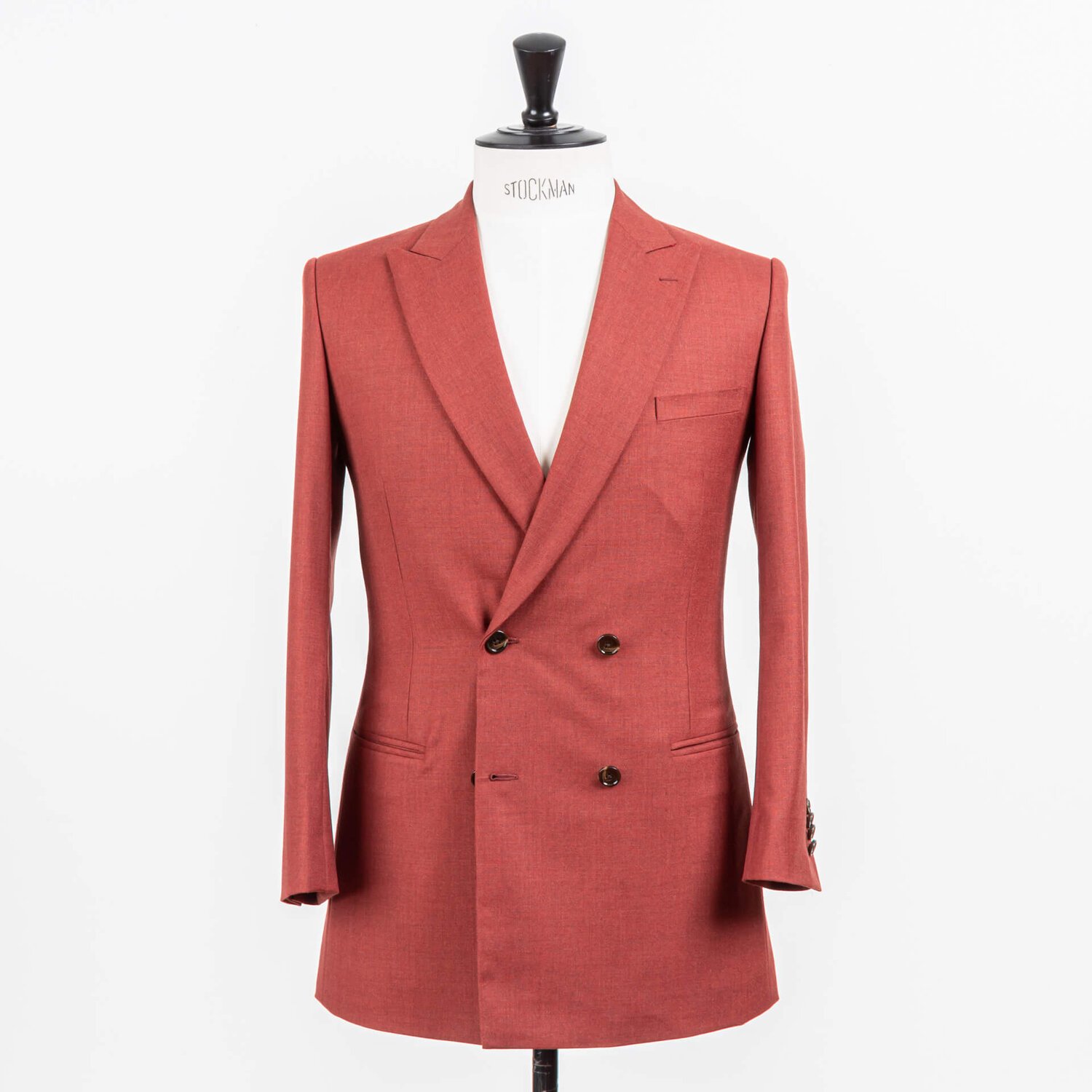   Bespoke Jacket Blazer Double Breasted 2x4 Red Solid