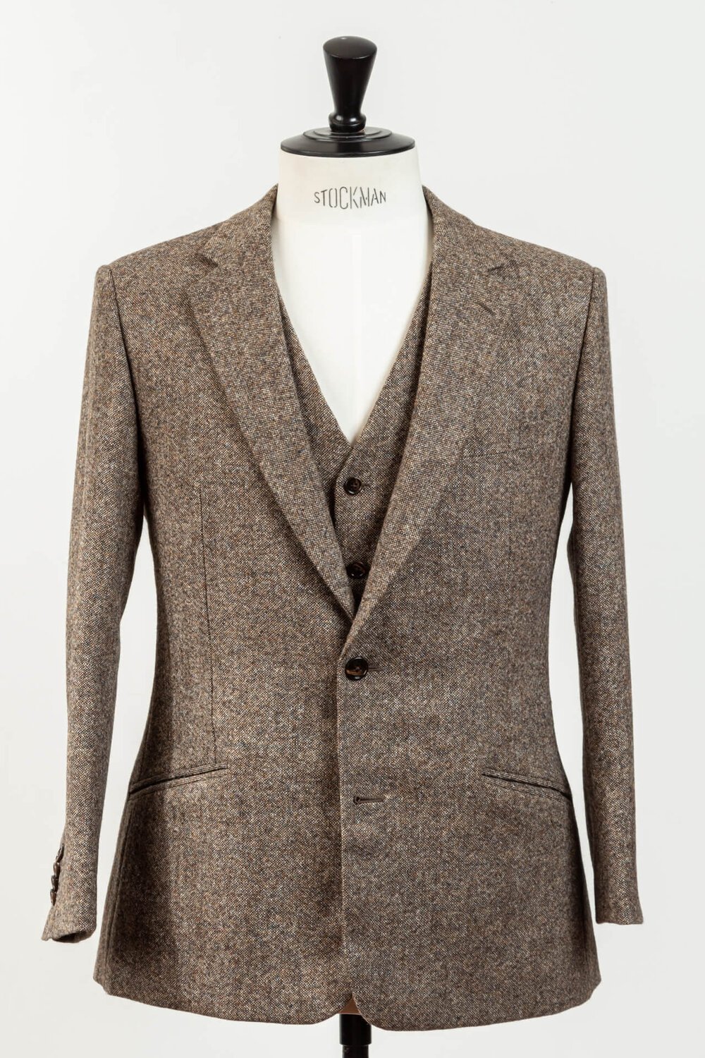 Tweed Shetland Wool Plain Weave 3 Piece Suit