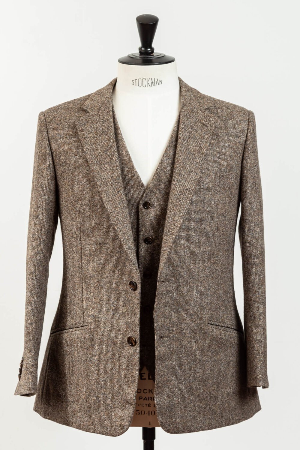 Tweed Shetland Wool Plain Weave 3 Piece Suit