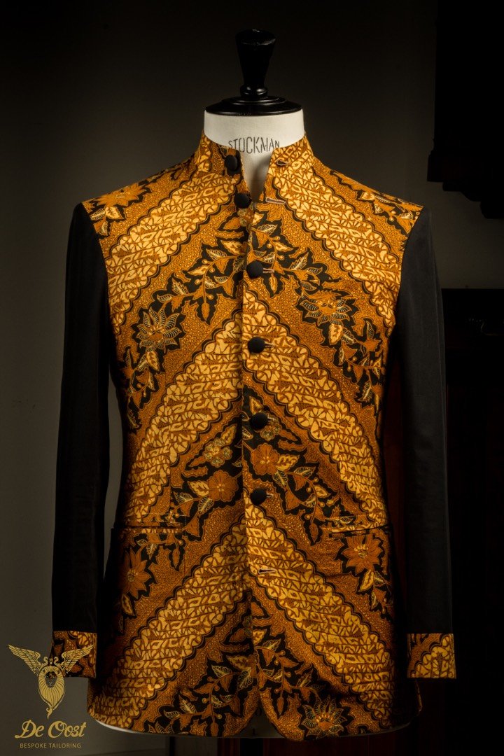Unlined Batik Jacket Nehru Collar Hand Tailored Neapolitan Sartorial ...