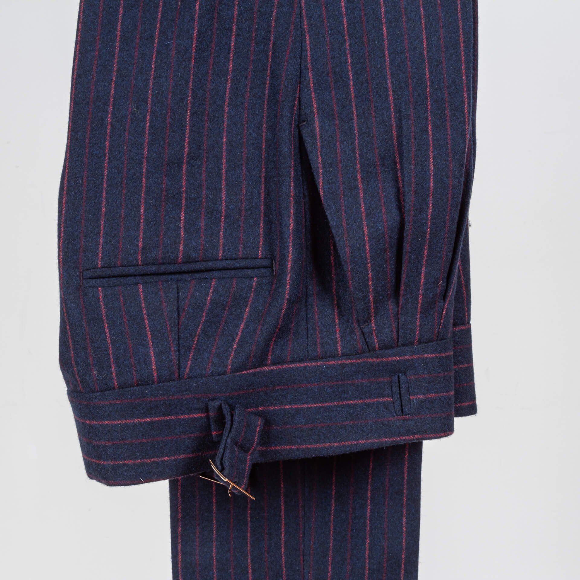 Trousers With Gurkha Waistband And Working Cuff On The Sleeve