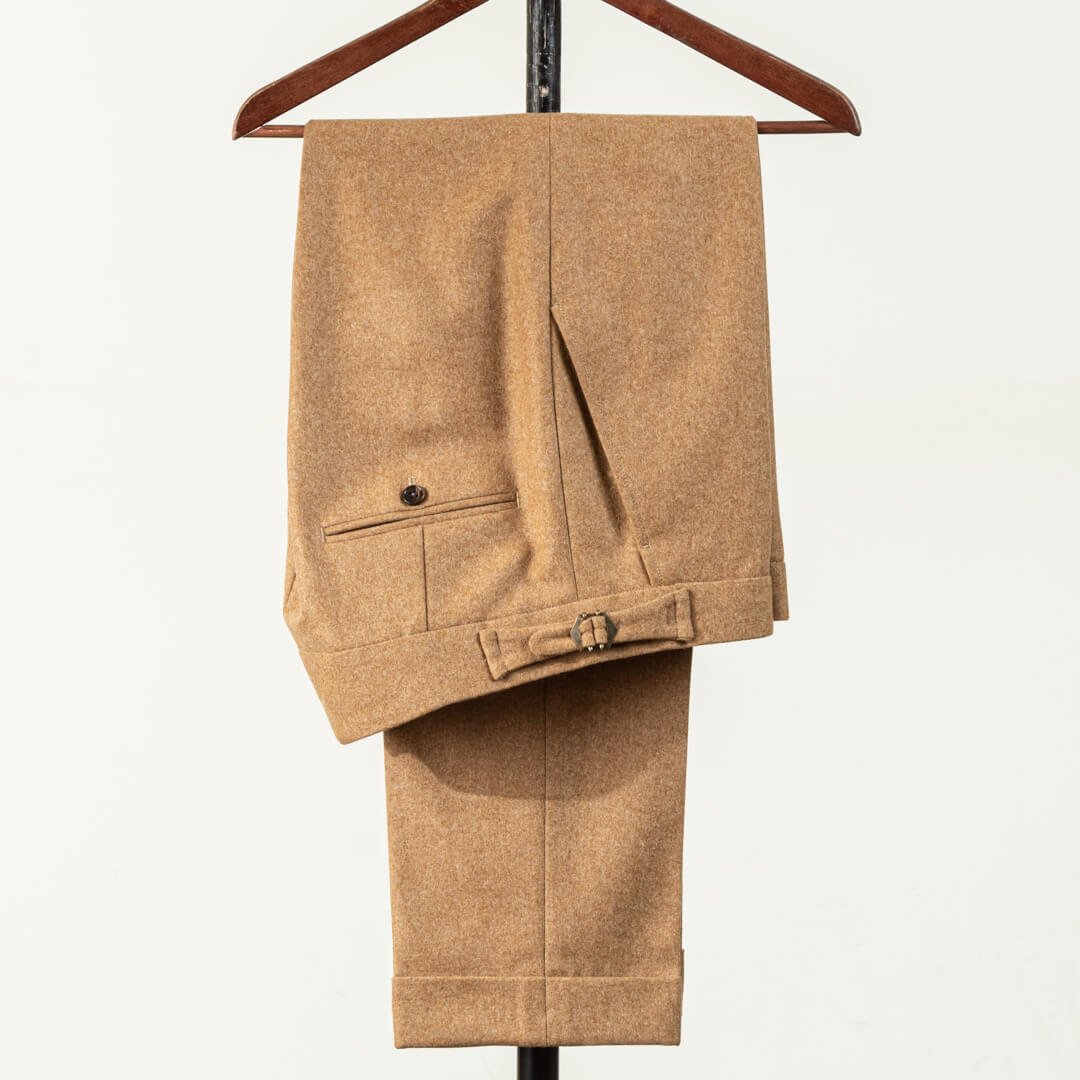 Hand Made Trousers Light Tan Flannel