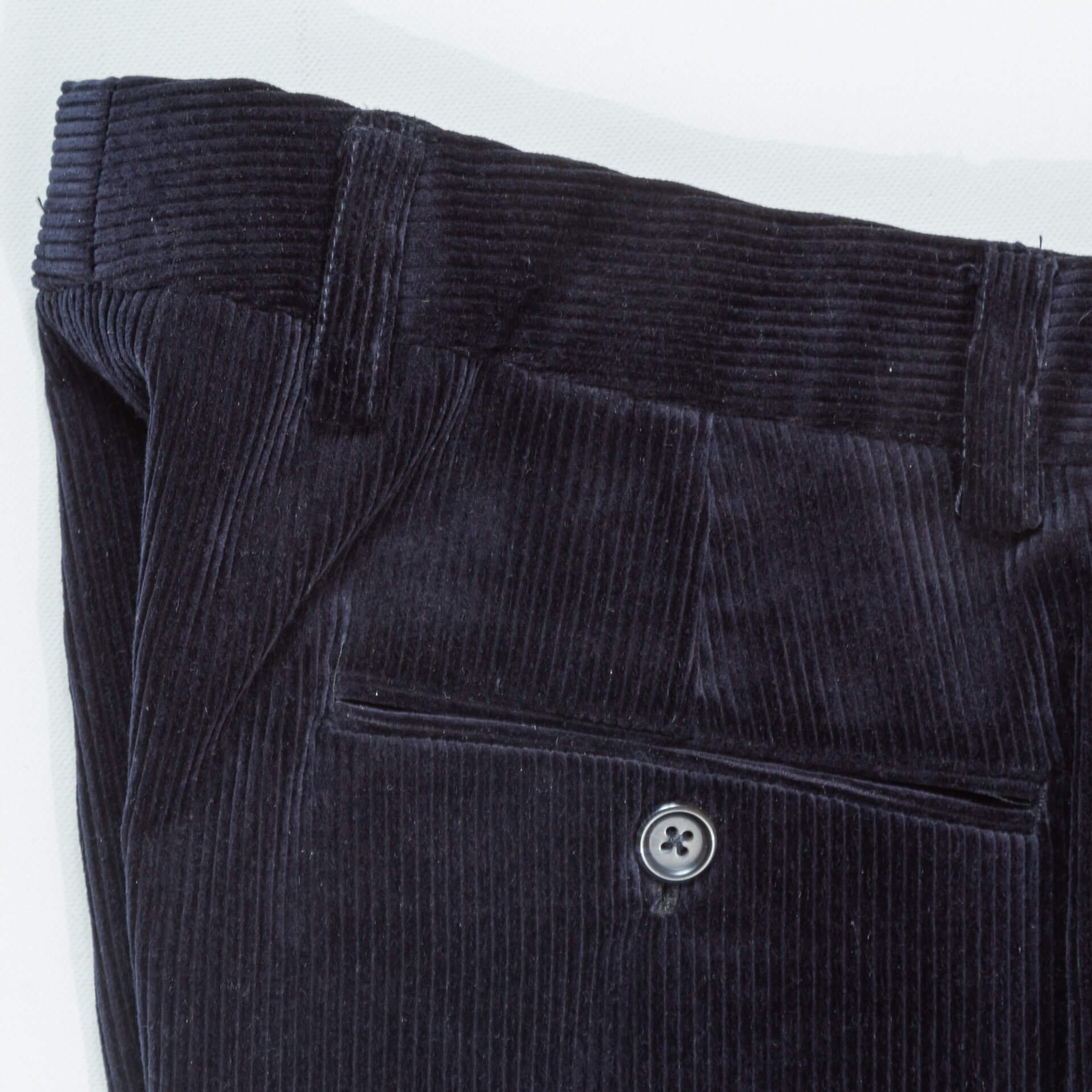 Trousers Corduroy Dark Blue Tailor Made