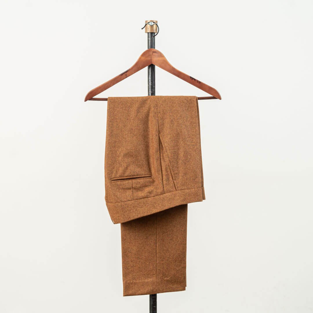 Flannel Trousers Vintage Fishtail Cinnamon