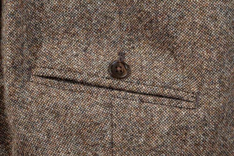 Tweed Shetland Wool Plain Weave Trousers
