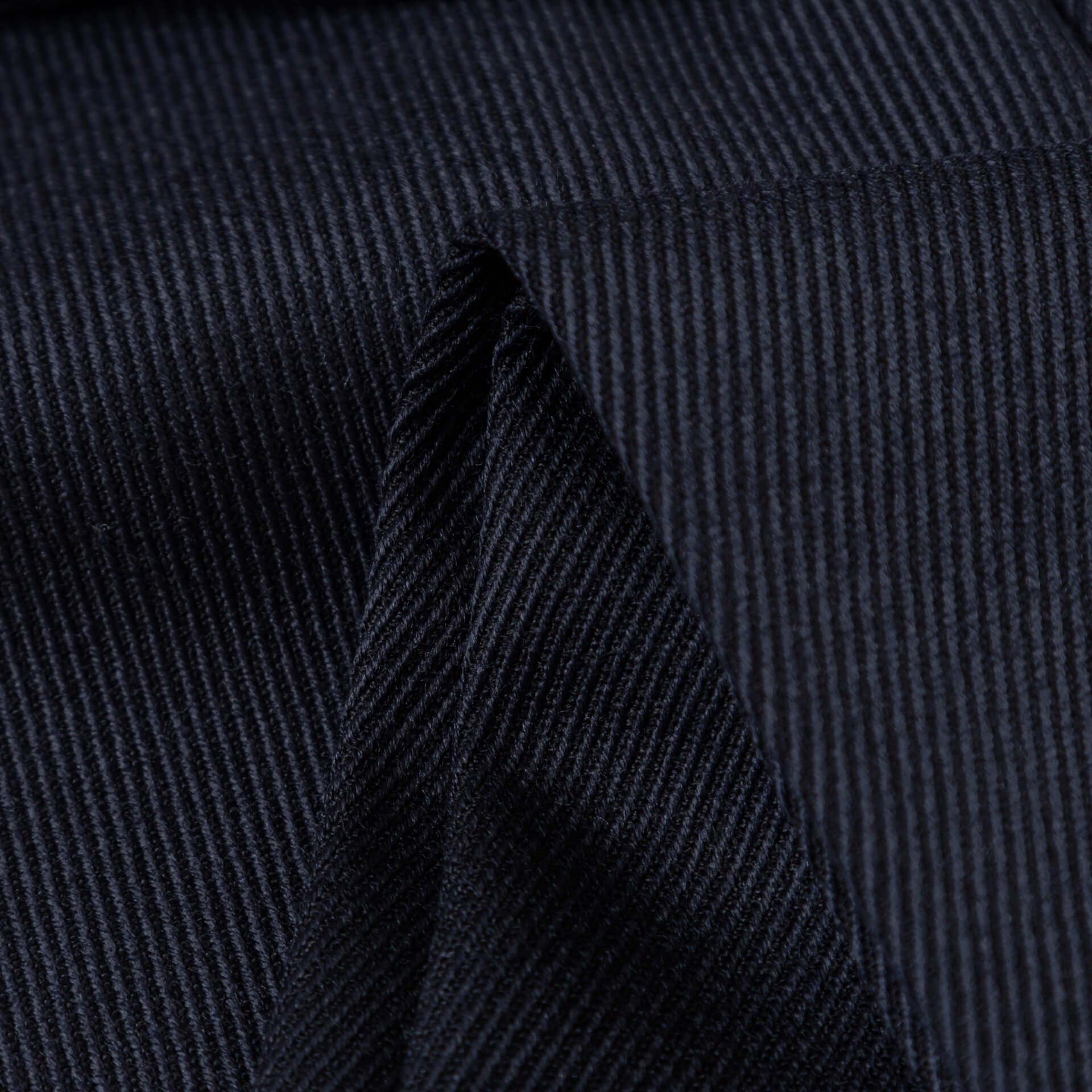 Trousers Dark Blue Whipcord Super 120's Worsted Wool