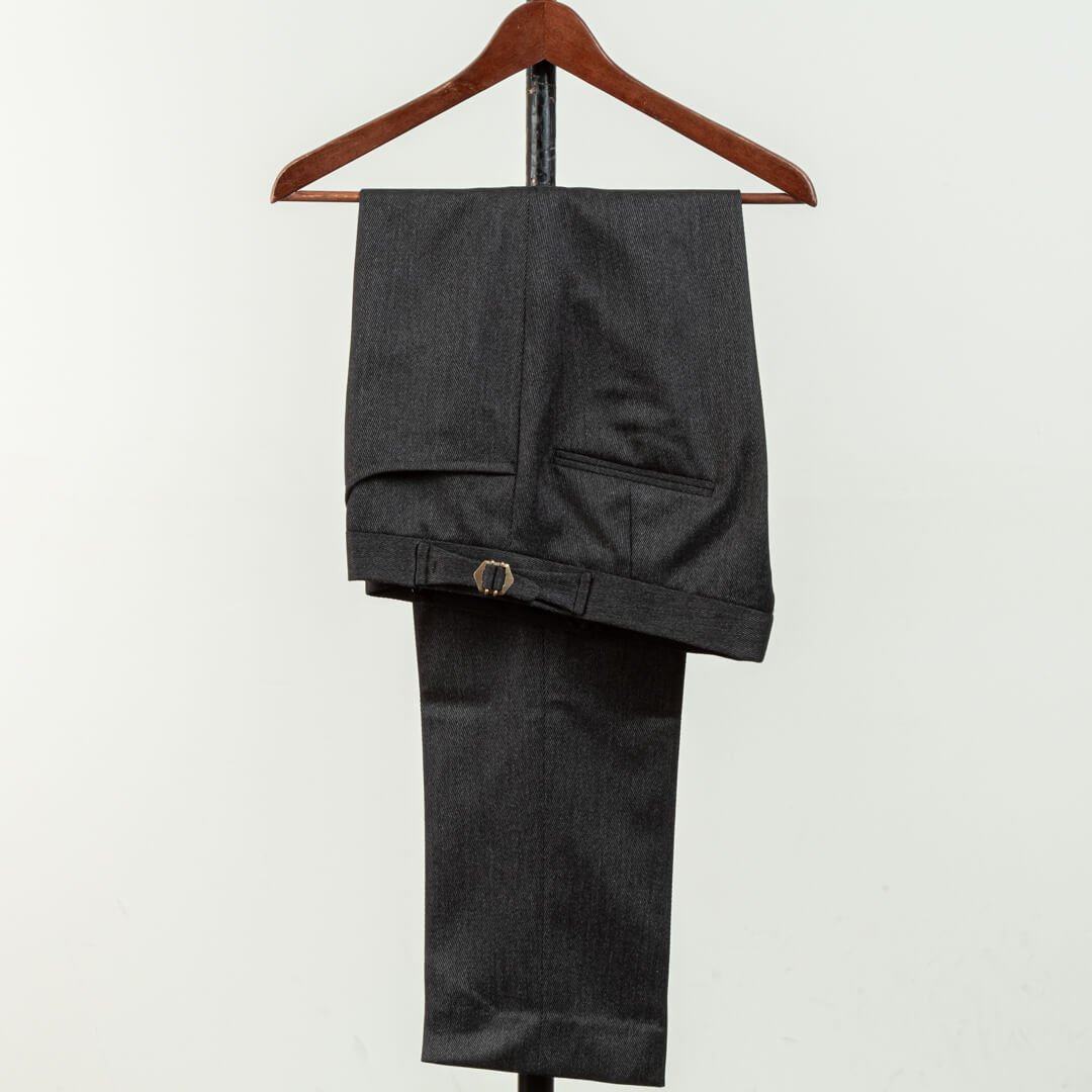 Dark Grey Whipcord Jeans Pocket Trousers Holland &amp; Sherry Dakota Collection