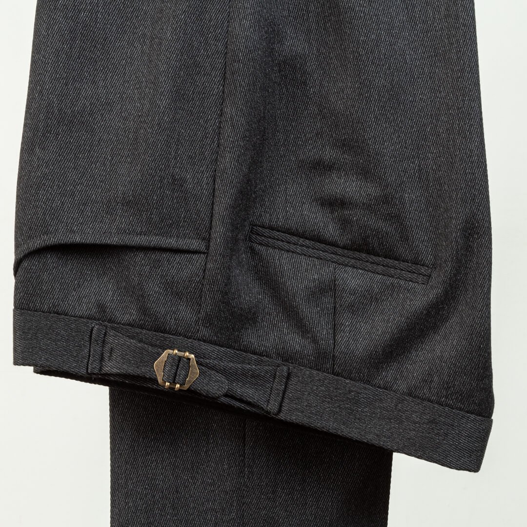 Dark Grey Whipcord Jeans Pocket Trousers Holland &amp; Sherry Dakota Collection