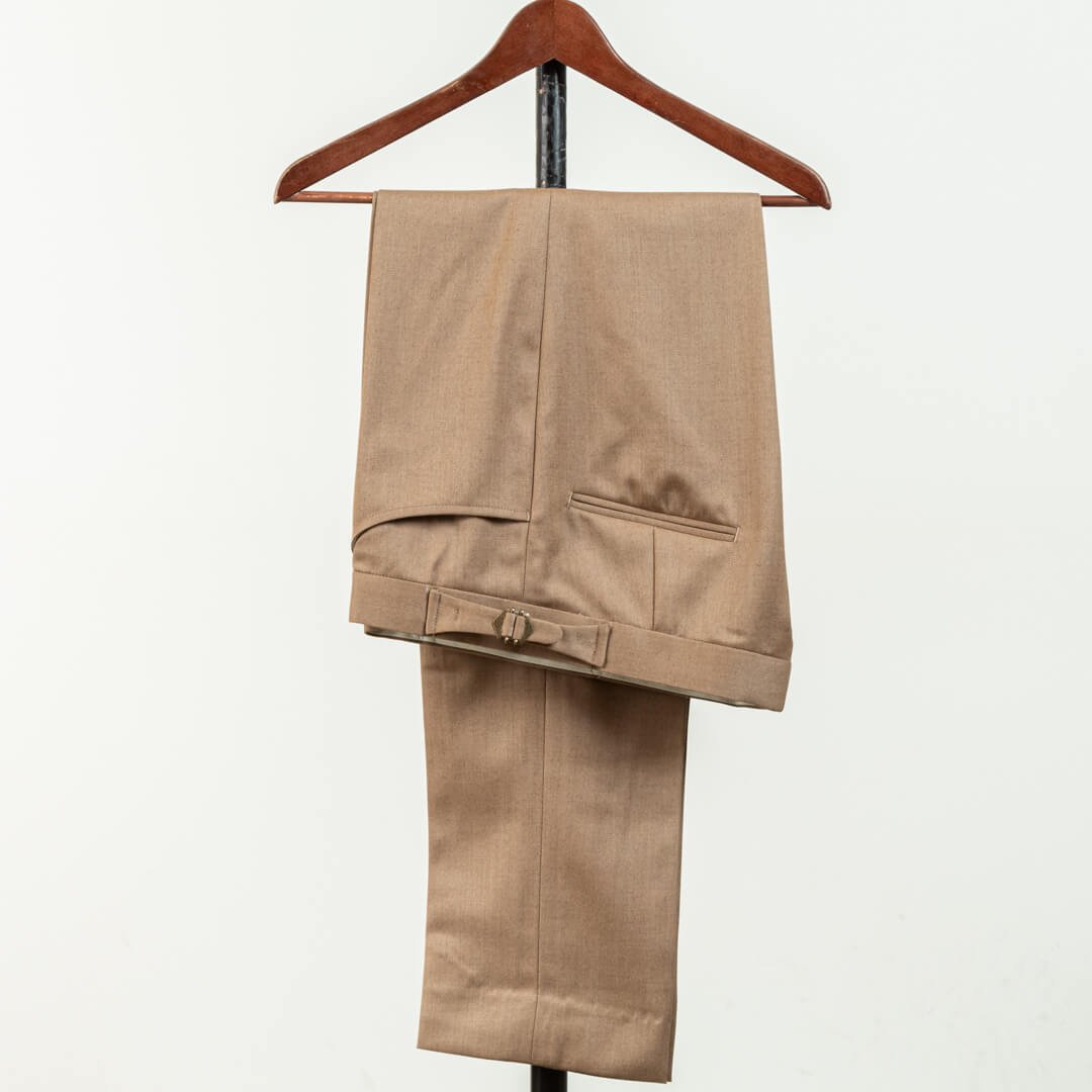 Tan Steep Twill Round Pocket Trousers Holland &amp; Sherry Dakota Collection